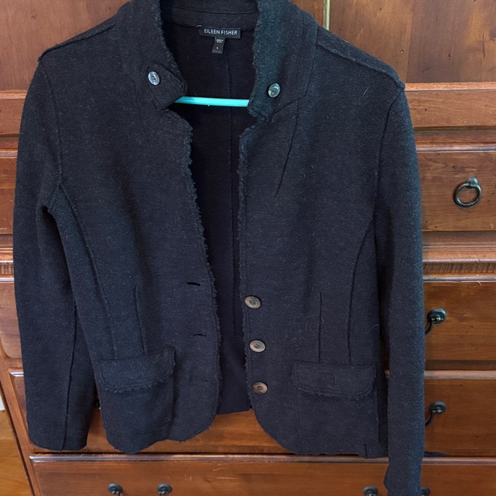 Eileen Fisher Charcoal Textured sweater
